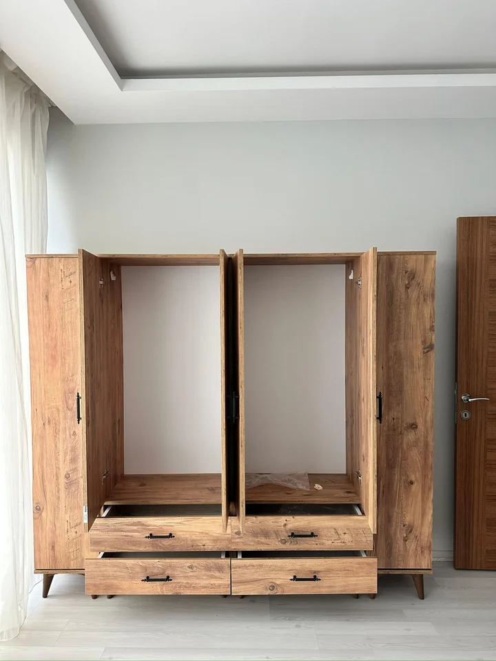 6 Kapaklı Eko Dolap Ceviz — görsel 4
