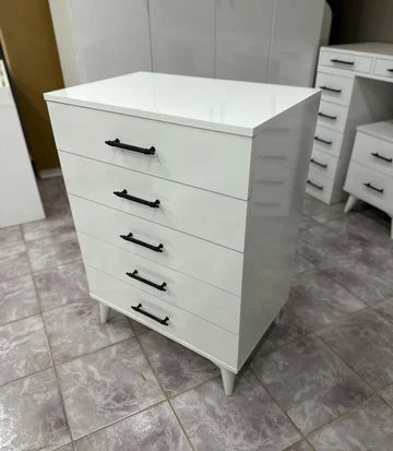 5 Çekmeceli Eko Şifonyer Beyaz