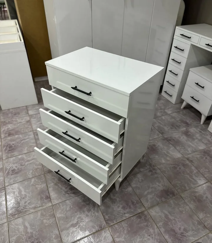 5 Çekmeceli Eko Şifonyer Beyaz — görsel 2